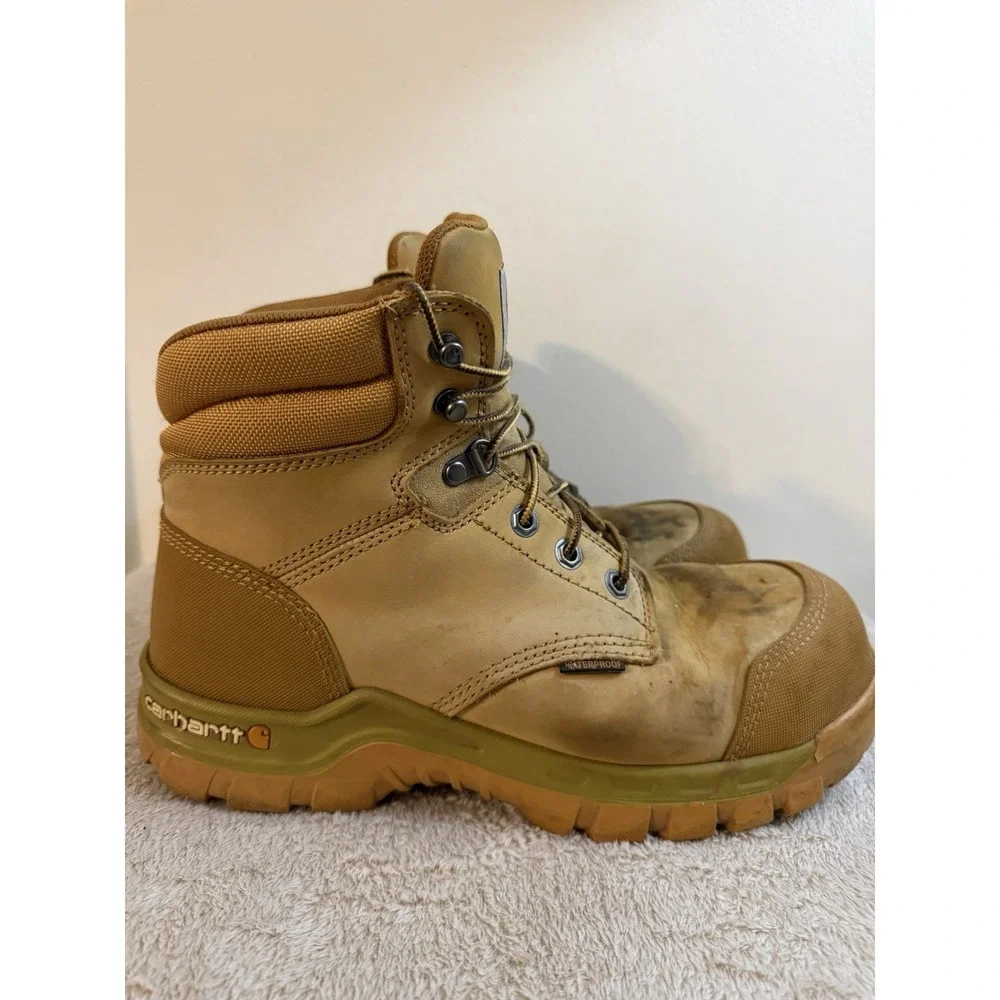 Carhartt Ground Force Work Boots Wheat Waterproof Composite Toe CMR 8939 Mens 10